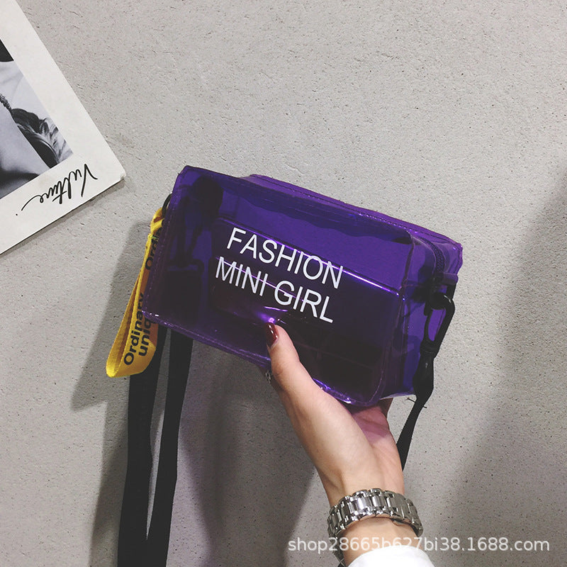 Sac à Bandoulière Transparent – Forme Carrée Tendance en Gelée | Style Mode & Port Diagonal