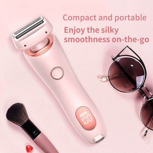 "Épilateur 2 en 1 Rechargeable USB – Rasoir pour Femme Corps, Visage, Jambes, Aisselles, Maillot, Mains, Zones Intimes"