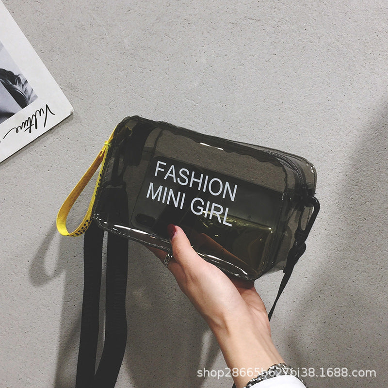 Sac à Bandoulière Transparent – Forme Carrée Tendance en Gelée | Style Mode & Port Diagonal