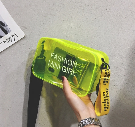 Sac à Bandoulière Transparent – Forme Carrée Tendance en Gelée | Style Mode & Port Diagonal