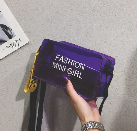 Sac à Bandoulière Transparent – Forme Carrée Tendance en Gelée | Style Mode & Port Diagonal