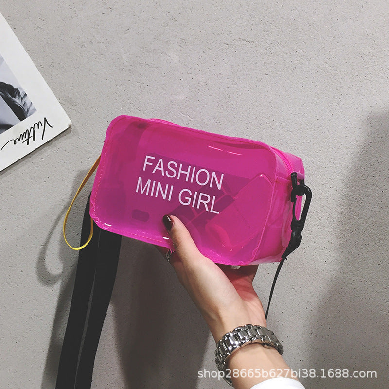 Sac à Bandoulière Transparent – Forme Carrée Tendance en Gelée | Style Mode & Port Diagonal