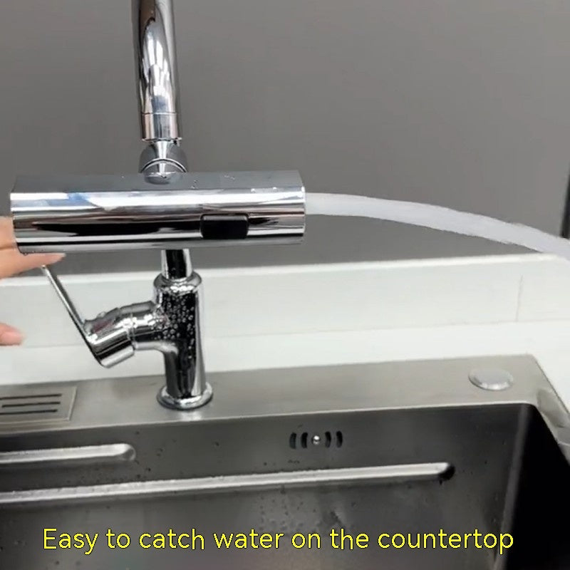 Robinet de Cuisine Multifonction – Jet Cascade, Antiéclaboussures, Rotation 360°