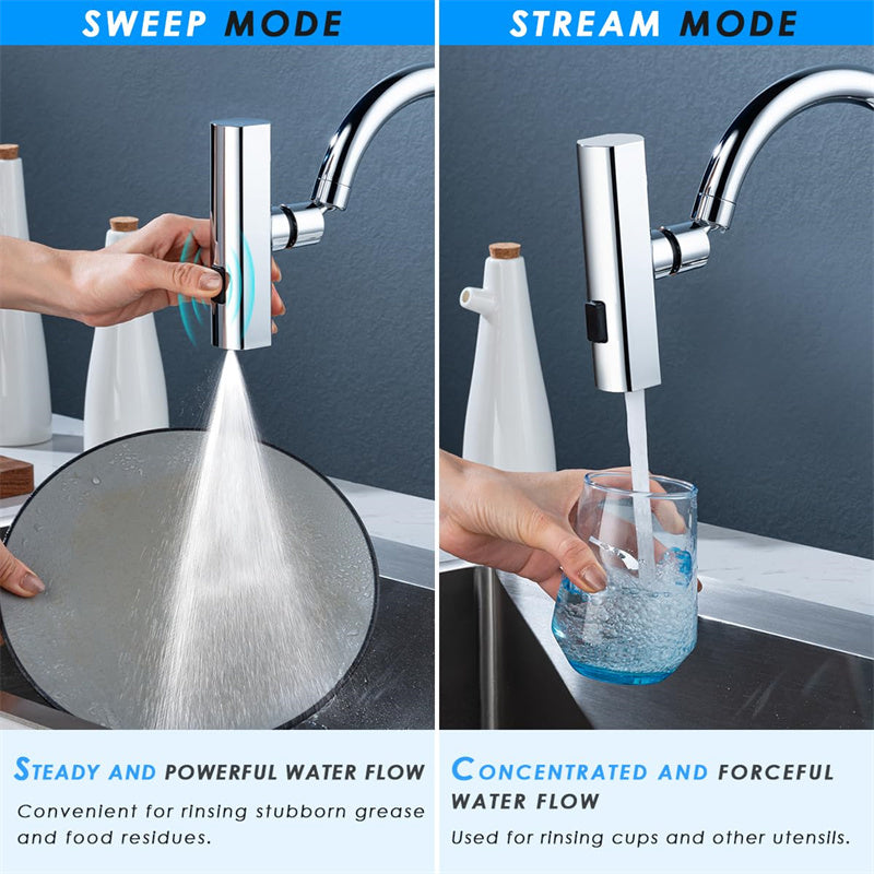 Robinet de Cuisine Multifonction – Jet Cascade, Antiéclaboussures, Rotation 360°