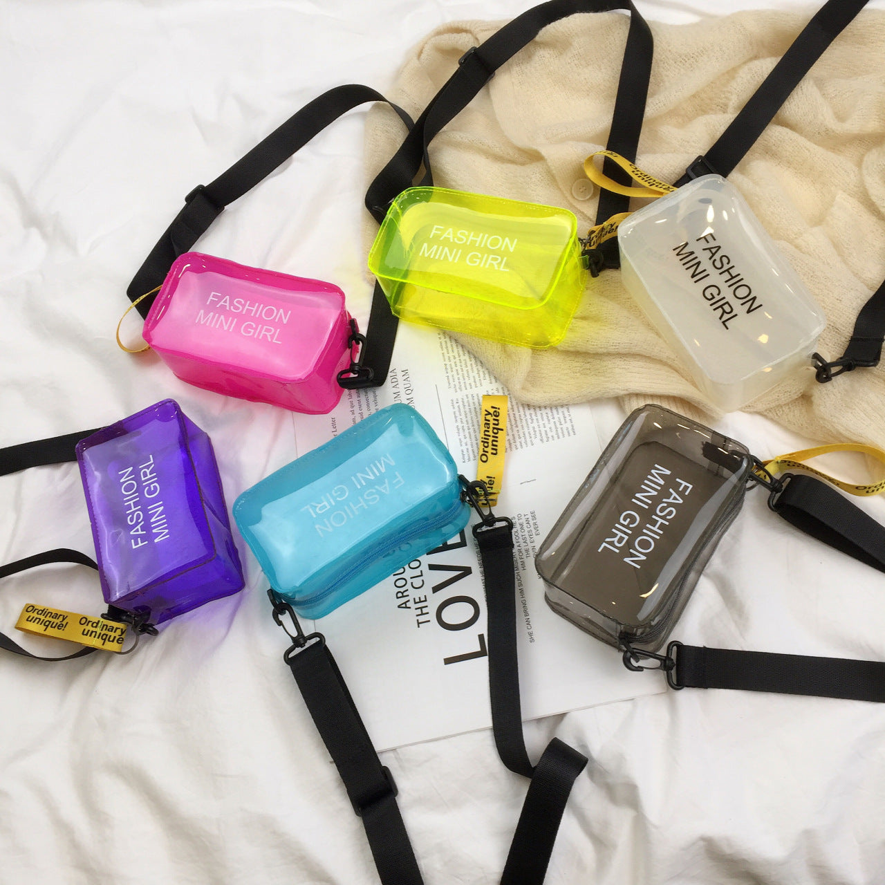 Sac à Bandoulière Transparent – Forme Carrée Tendance en Gelée | Style Mode & Port Diagonal
