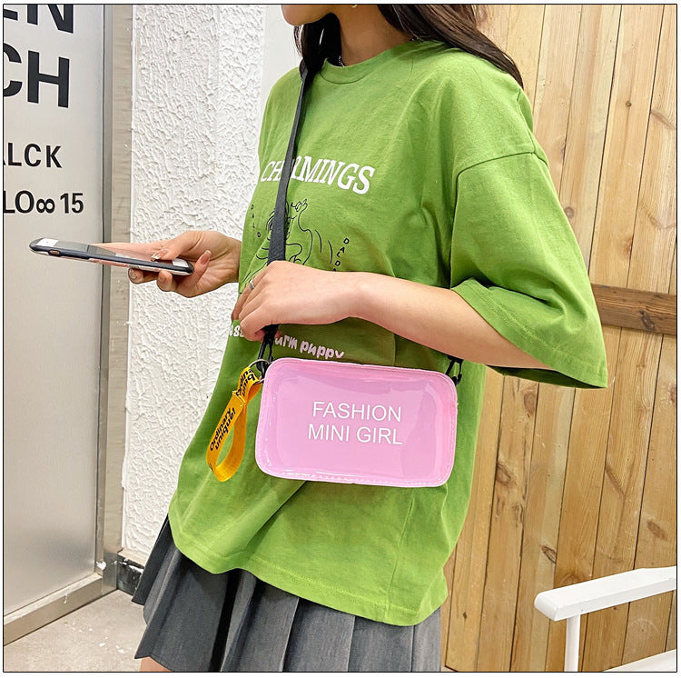 Sac à Bandoulière Transparent – Forme Carrée Tendance en Gelée | Style Mode & Port Diagonal