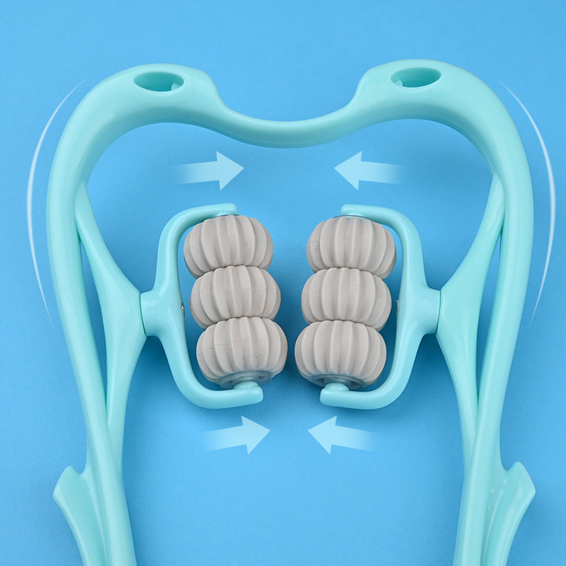 Masseur Cervical Manuel à 6 Rouleaux – Soulagement des Tensions & Relaxation Profonde